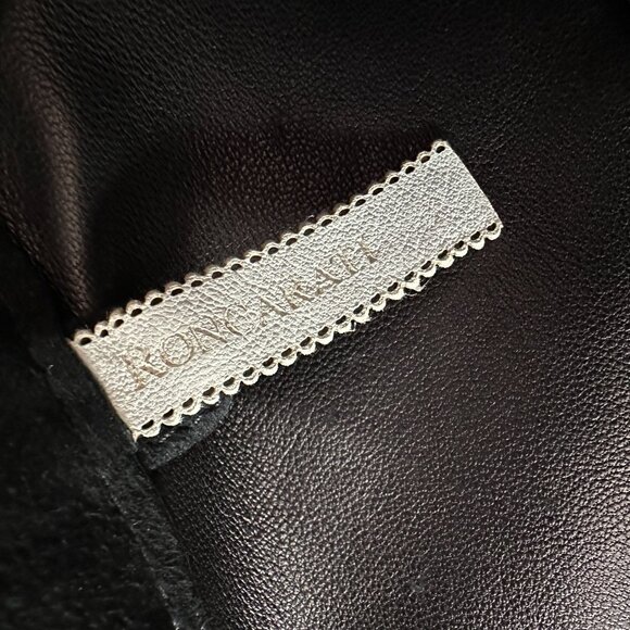 Roncarati Womens 0/2 Shirt Jacket Leather Suede Black Button Collared Western Bo - Picture 8 of 11